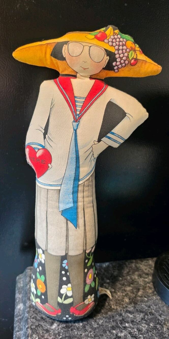 Mary Engelbreit Cloth Fabric Doll Weighted Door Stop Vintage 1990s 15” HERE